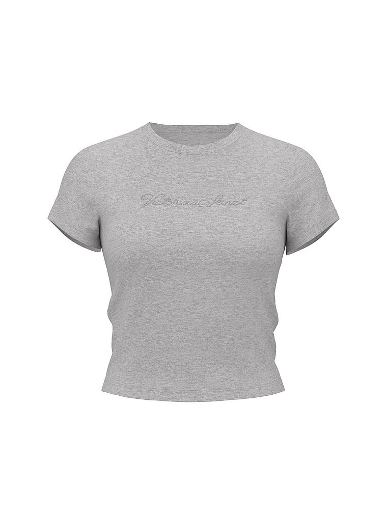 T-shirt bawełniany VSFS 2025. Produkt ma kolor szary i pochodzi z kolekcji Angel Essentials. 