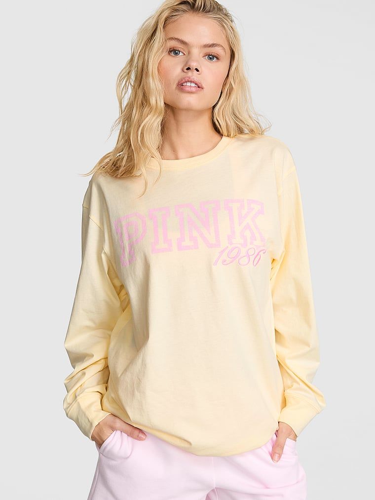 Bawełniany T‑shirt z długim rękawem