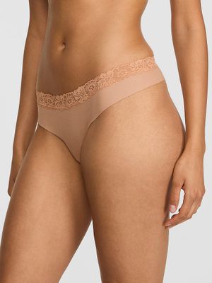 PINK Bawełniane stringi niewidoczne pod ubraniem