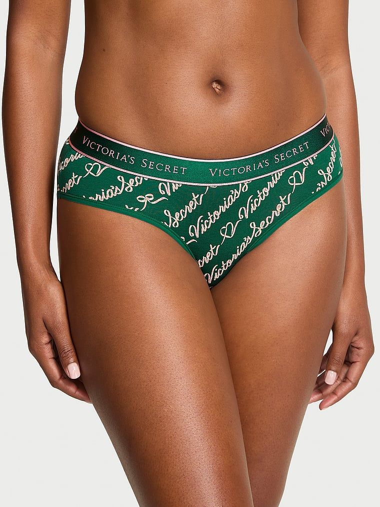 Majtki bawełniane z logo w talii Hiphugger. Produkt jest wzorzysty i pochodzi z kolekcji Cotton. 