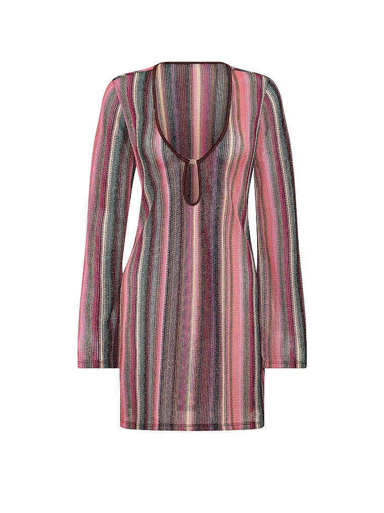 Sukienka mini na plażę Beachwear Shimmer Knit. Produkt jest wzorzysty i pochodzi z kolekcji Victoria's Secret Swim. 