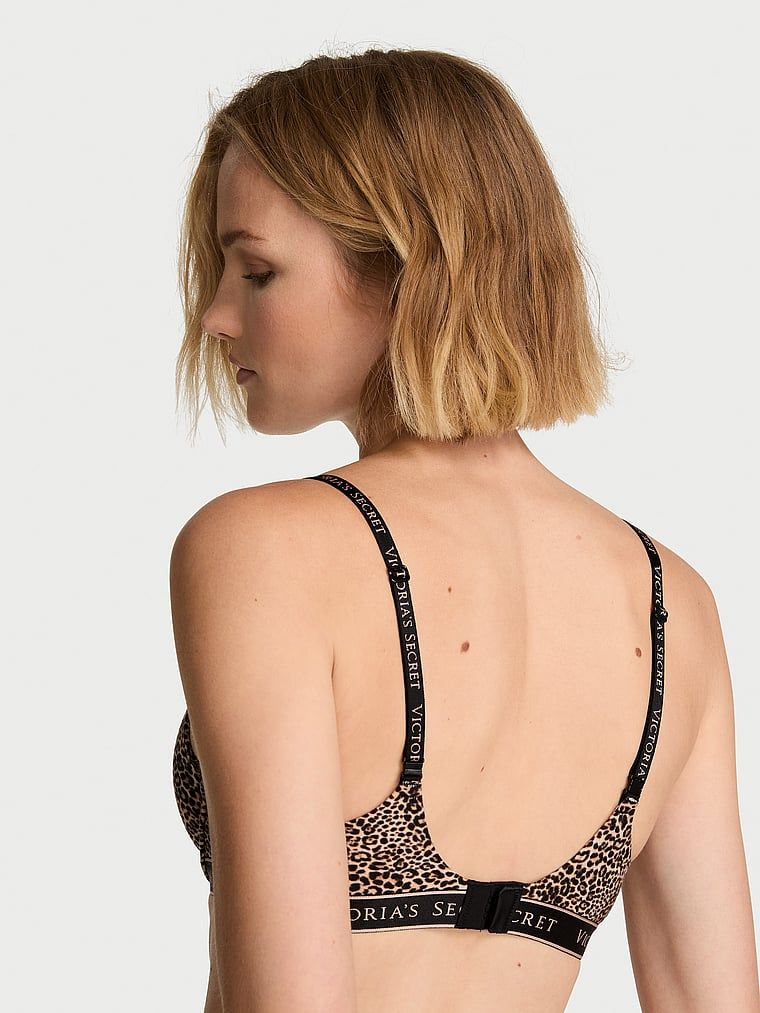 Biustonosz push-up bawełniany Perfect Shape. Produkt ma kolor motyw zwierzęcy i pochodzi z kolekcji T-shirt. 