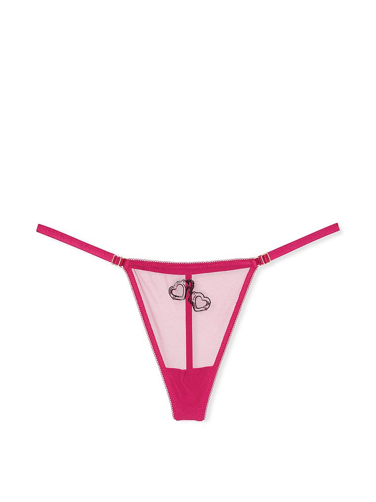 Stringi z siateczki z regulowanymi paskami Flirty Mesh. Produkt jest wzorzysty i pochodzi z kolekcji Very Sexy. 