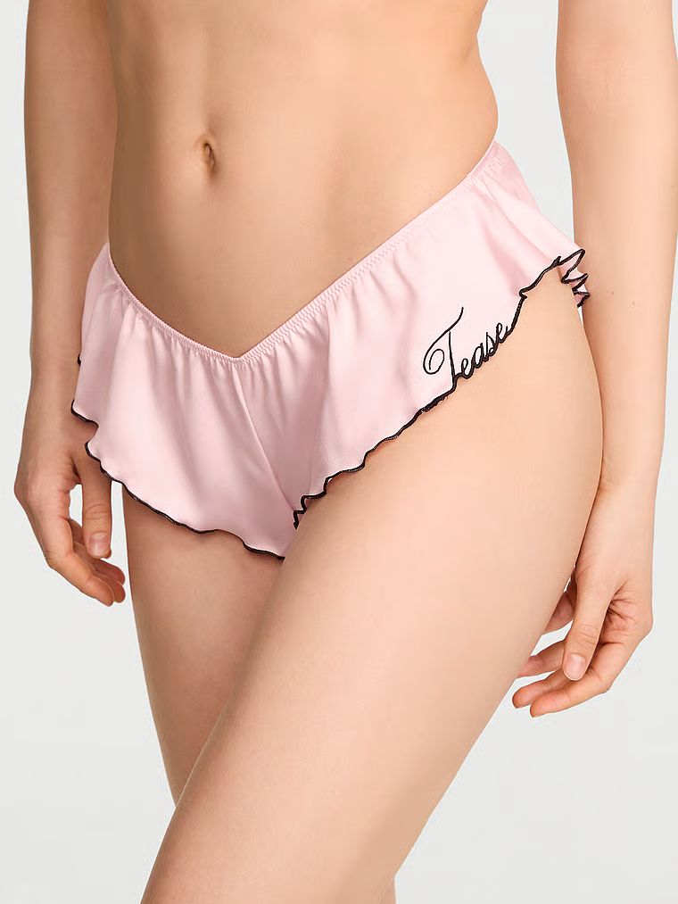 Victoria's Secret Majtki Z Falbankami Satin Flutter Cheeky-image