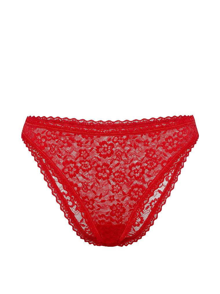 Majtki koronkowe Lace 90s. Produkt ma kolor czerwony i pochodzi z kolekcji Lacie. 