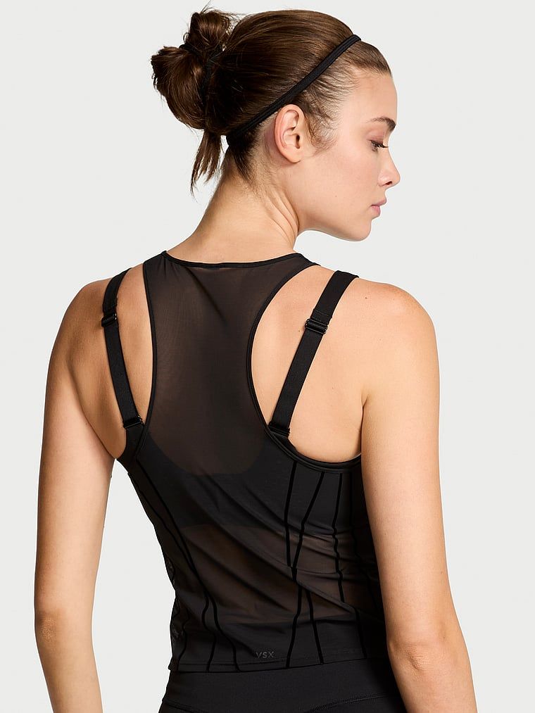 Top sportowy z siateczki VSX Flocked Mesh. Produkt ma kolor czarny i pochodzi z kolekcji VSX. 