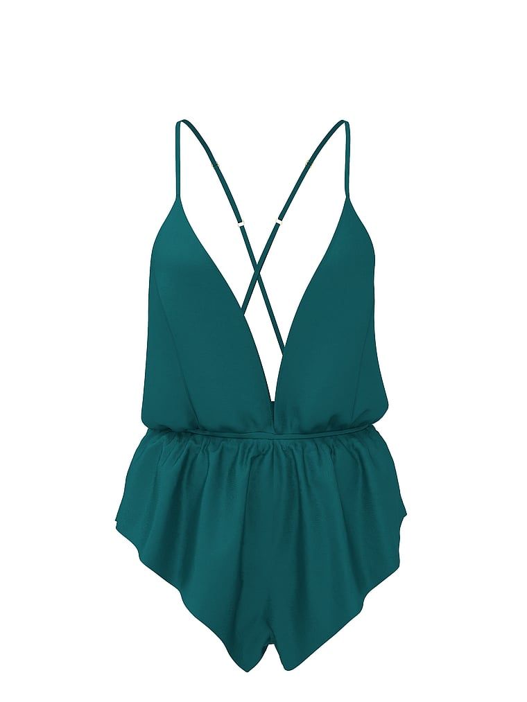 Victoria's Secret Kombinezon satynowy do spania Flutter Romper