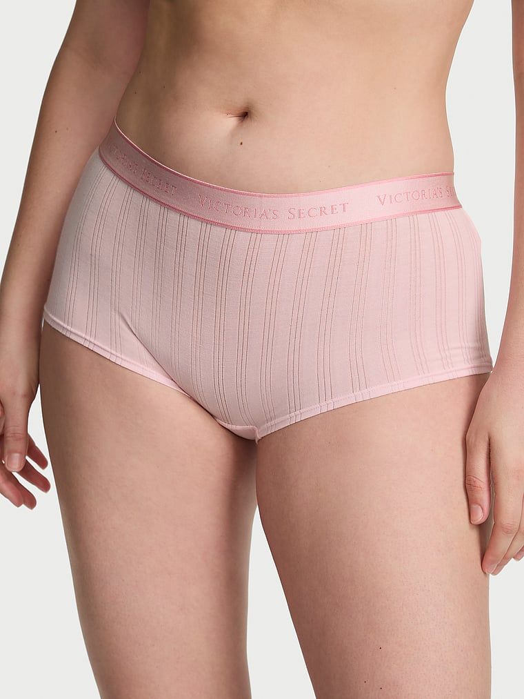 Cotton Majtki szorty z modalu Ultra-Fine Logo Boyshort