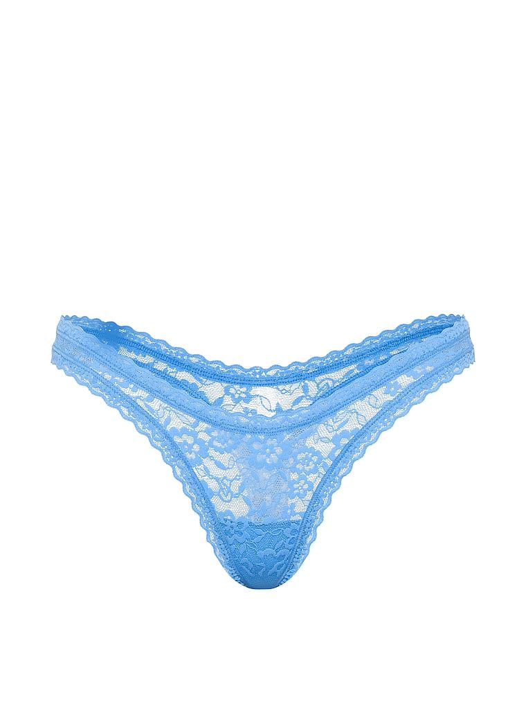 Stringi koronkowe Ultra-Mini Scoop. Produkt ma kolor niebieski i pochodzi z kolekcji Lacie. 