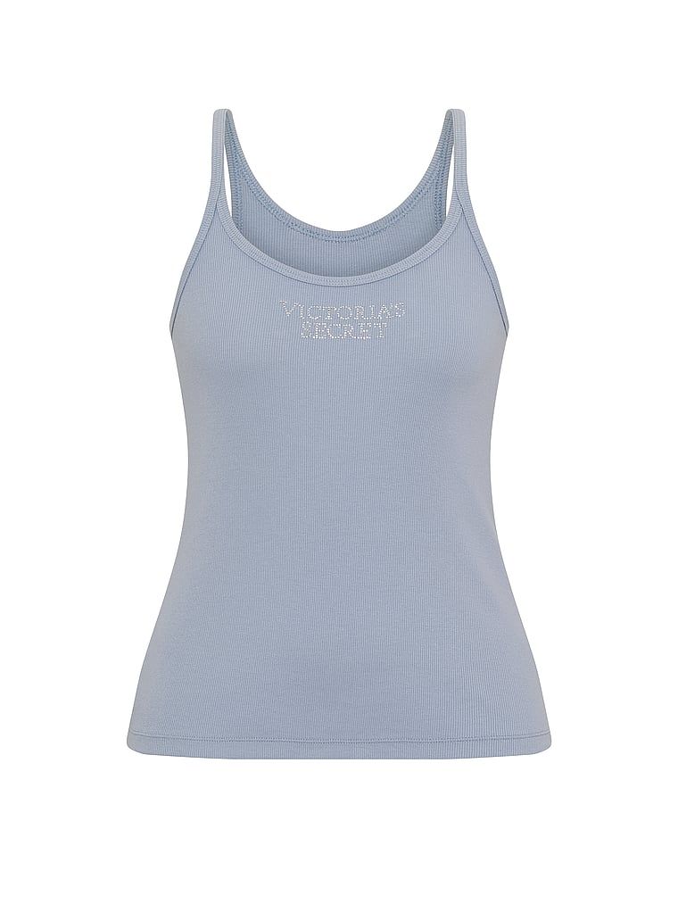 Top bawełniany do spania Mix & Match. Produkt ma kolor niebieski i pochodzi z kolekcji Victoria's Secret. 