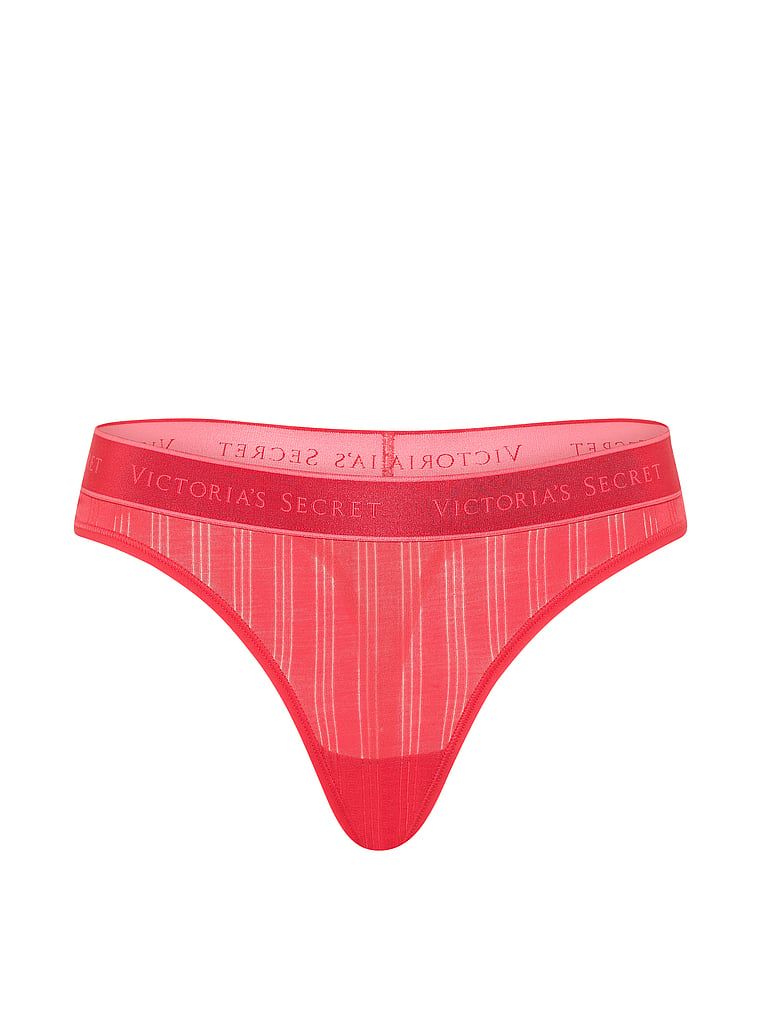 Stringi z modalu SoSoft Ultra-Fine Logo. Produkt ma kolor czerwony i pochodzi z kolekcji Cotton. 