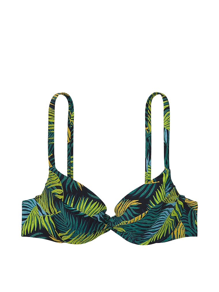 Góra od bikini z push-upem Essential Twist. Produkt jest wzorzysty i pochodzi z kolekcji Victoria's Secret Swim. 