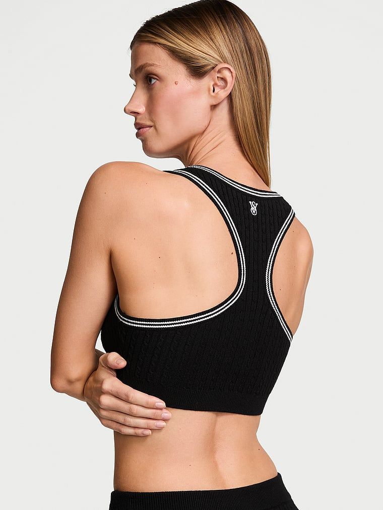 Victoria's Secret Biustonosz braletka top z dzianiny Luxe Cable-Knit