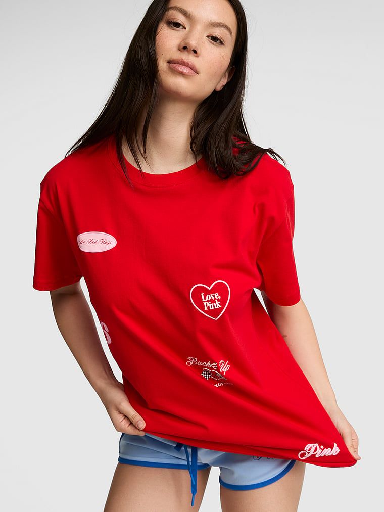 PINK T-shirt Campus Cotton