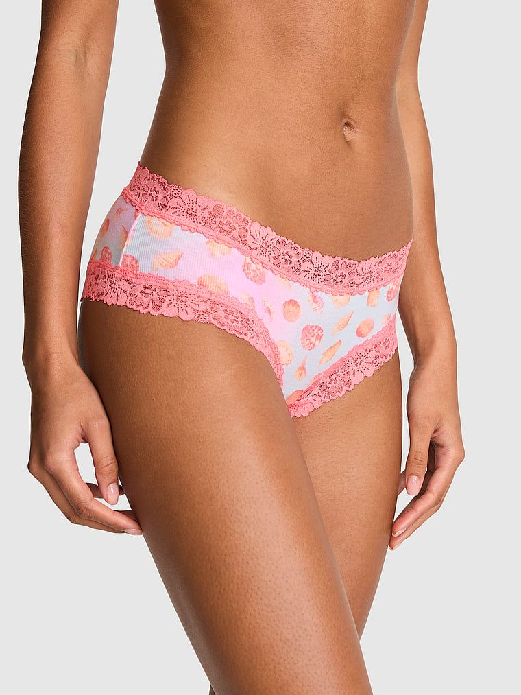 PINK Majtki cheeky PINK Wink z koronkowym wykończeniem