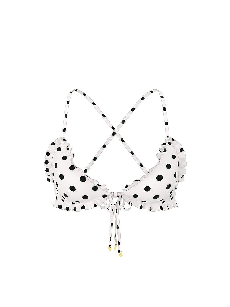 Góra od bikini Tease Ruffle. Produkt jest wzorzysty i pochodzi z kolekcji Victoria's Secret Swim. 
