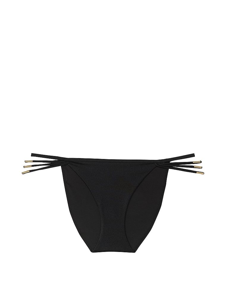 Dół od bikini VS Archives Strappy Hardware Bikini. Produkt ma kolor czarny i pochodzi z kolekcji Victoria's Secret Swim. 
