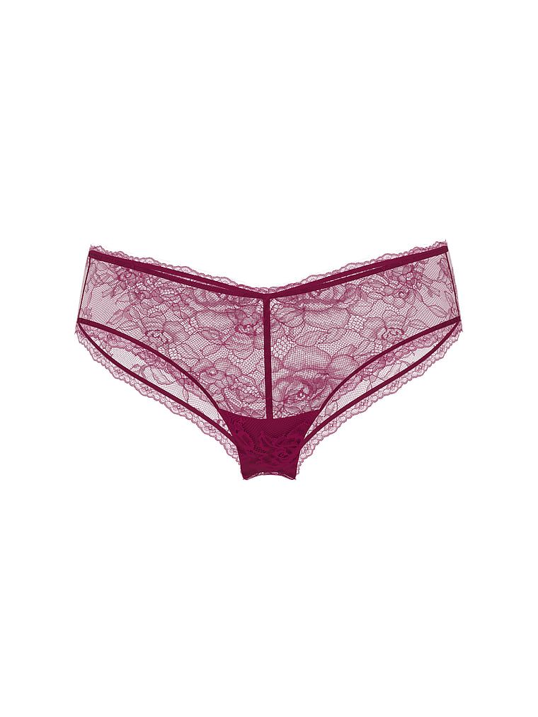 Majtki koronkowe z wysoko wyciętymi nogawkami Rose Lace Cheeky. Produkt ma kolor różowy i pochodzi z kolekcji Very Sexy. 