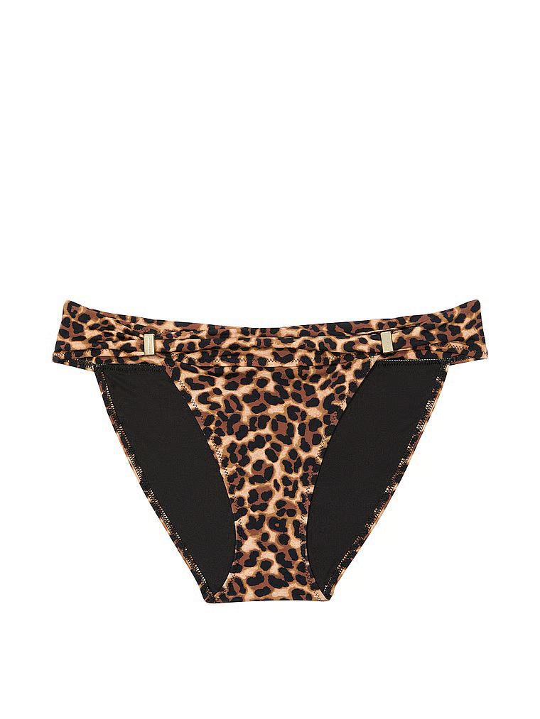 Dół od bikini Essential Harlow. Produkt ma wzór z motywem zwierzęcym i pochodzi z kolekcji Victoria's Secret Swim. 