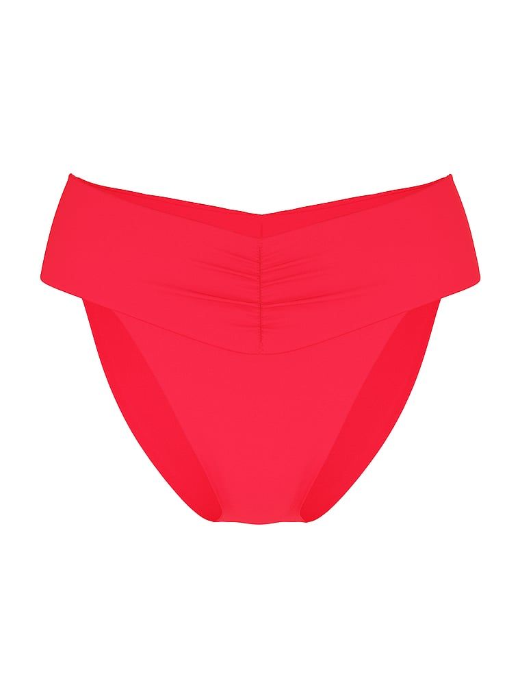 Dół od bikini z wysokim stanem Essential Cinched. Produkt ma kolor różowy i pochodzi z kolekcji Victoria's Secret Swim. 