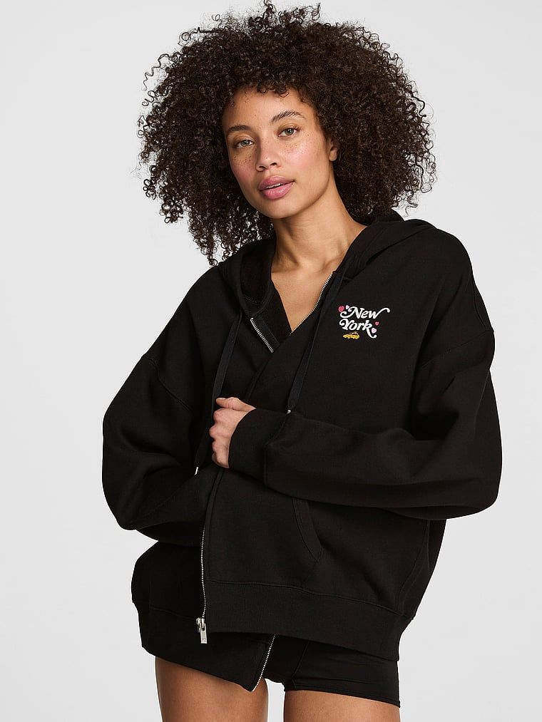 Bluza z kapturem zapinana na zamek Campus Fleece