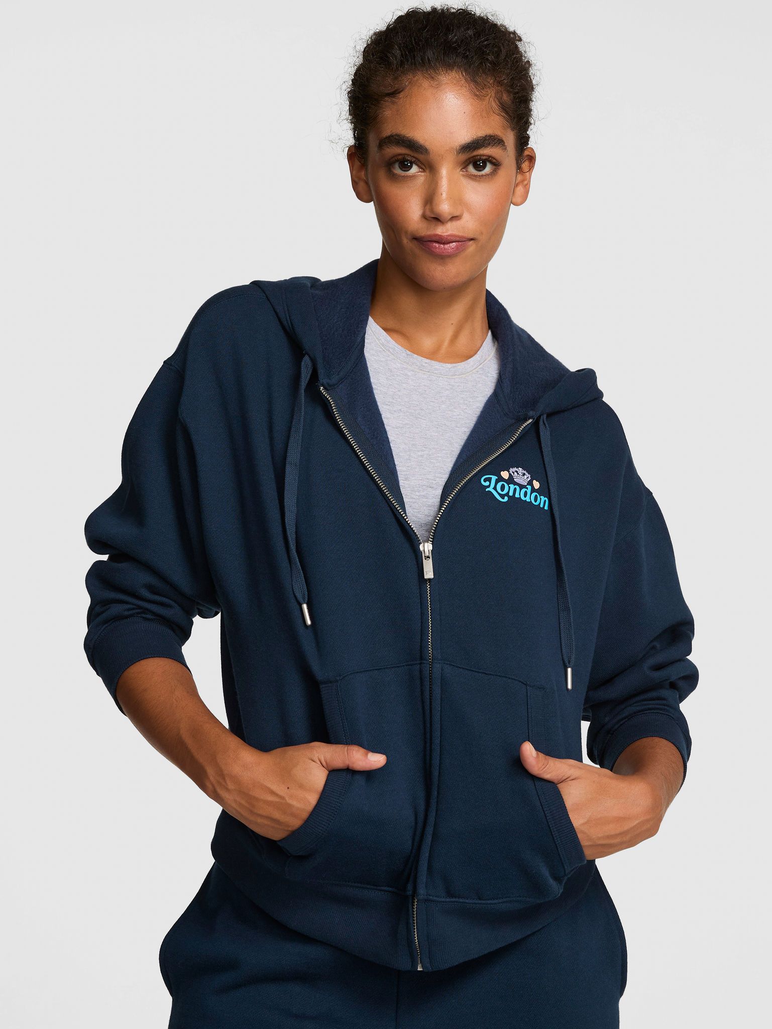 Bluza z kapturem zapinana na zamek Campus Fleece