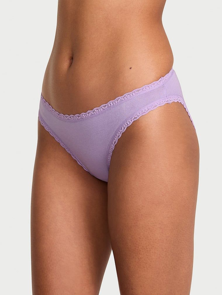 Majtki bawełniane Bow Bikini. Produkt ma kolor purpurowy i pochodzi z kolekcji Lacie. 