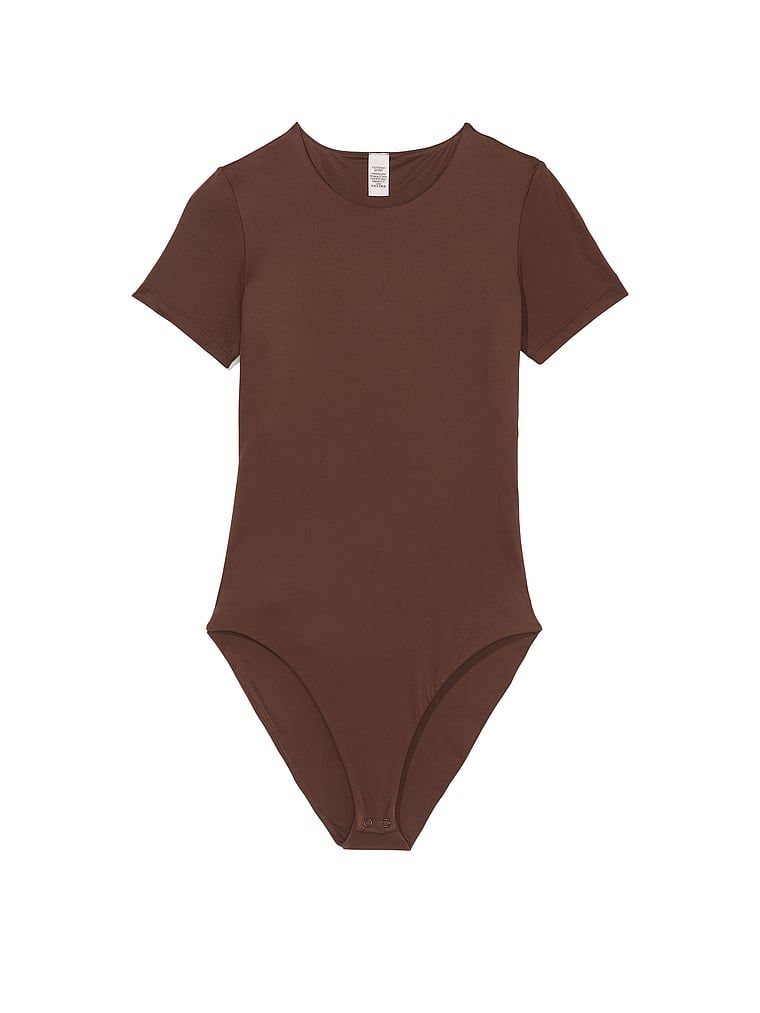 Body z krótkimi rękawami Feathersoft Essentials. Produkt ma kolor brązowy i pochodzi z kolekcji Very Sexy. 