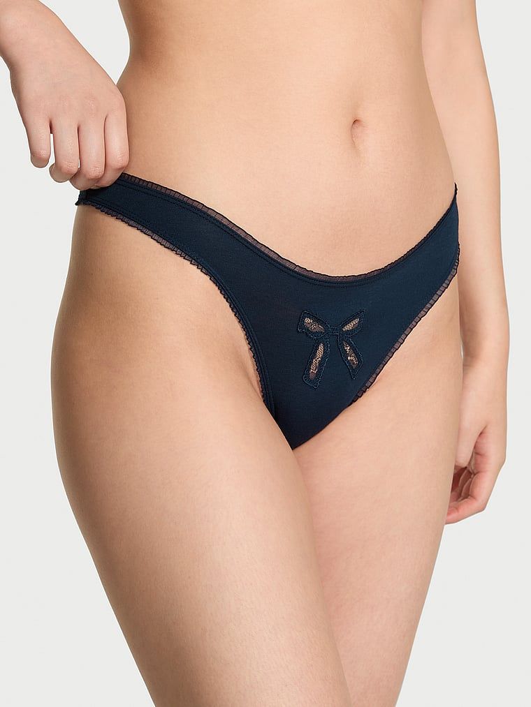 Majtki Cotton High-Leg Thong