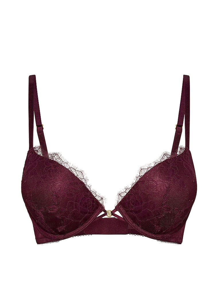 Very Sexy Biustonosz push-up powiększający o 2 rozmiary Bombshell Rose Lace