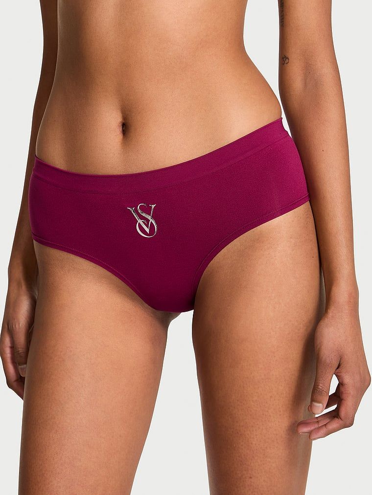 Majtki z błyszczącym logo Seamless Sparkle Hiphugger. Produkt ma kolor różowy i pochodzi z kolekcji Seamless. 