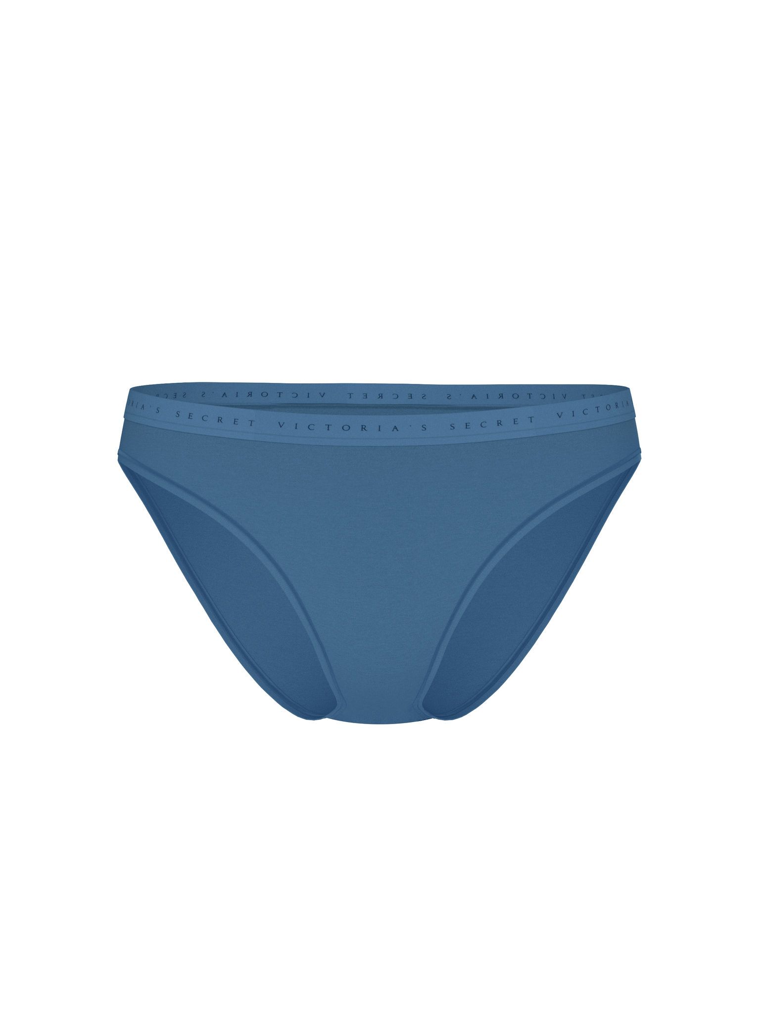 Majtki bawełniane Bikini. Produkt ma kolor niebieski i pochodzi z kolekcji Victoria's Secret. 