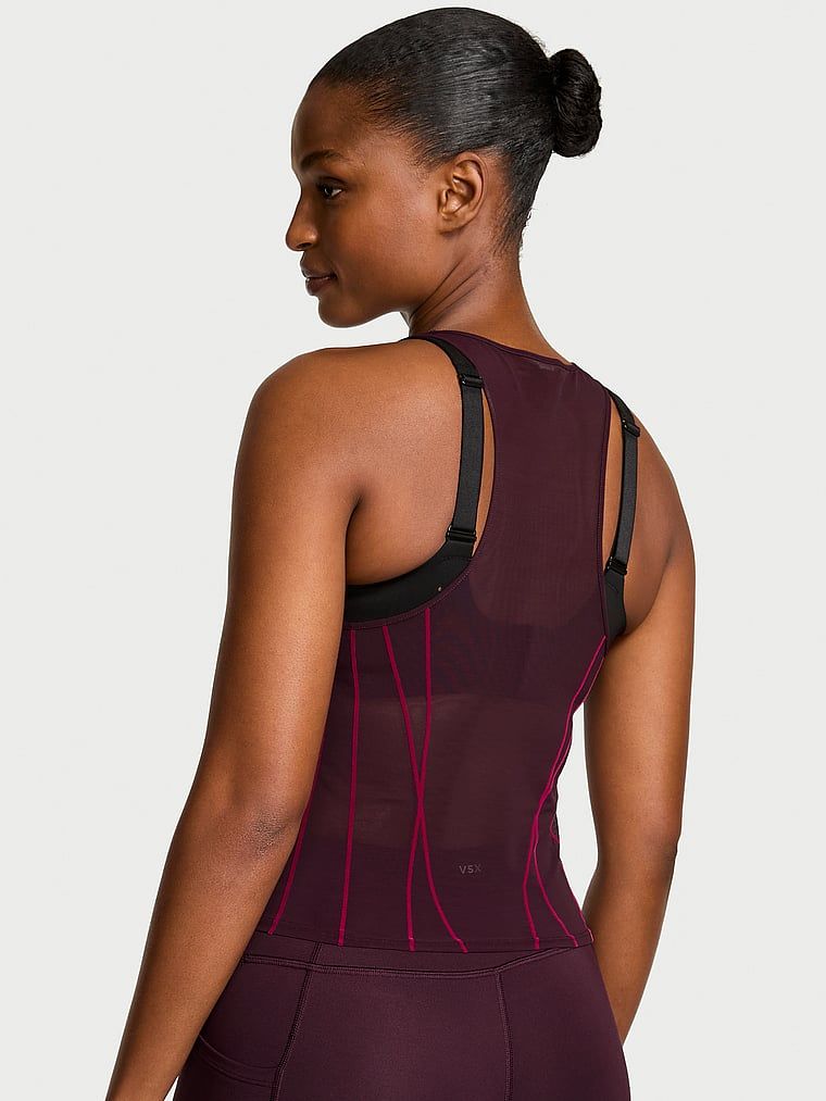 Top sportowy z siateczki VSX Flocked Mesh. Produkt ma kolor purpurowy i pochodzi z kolekcji VSX. 
