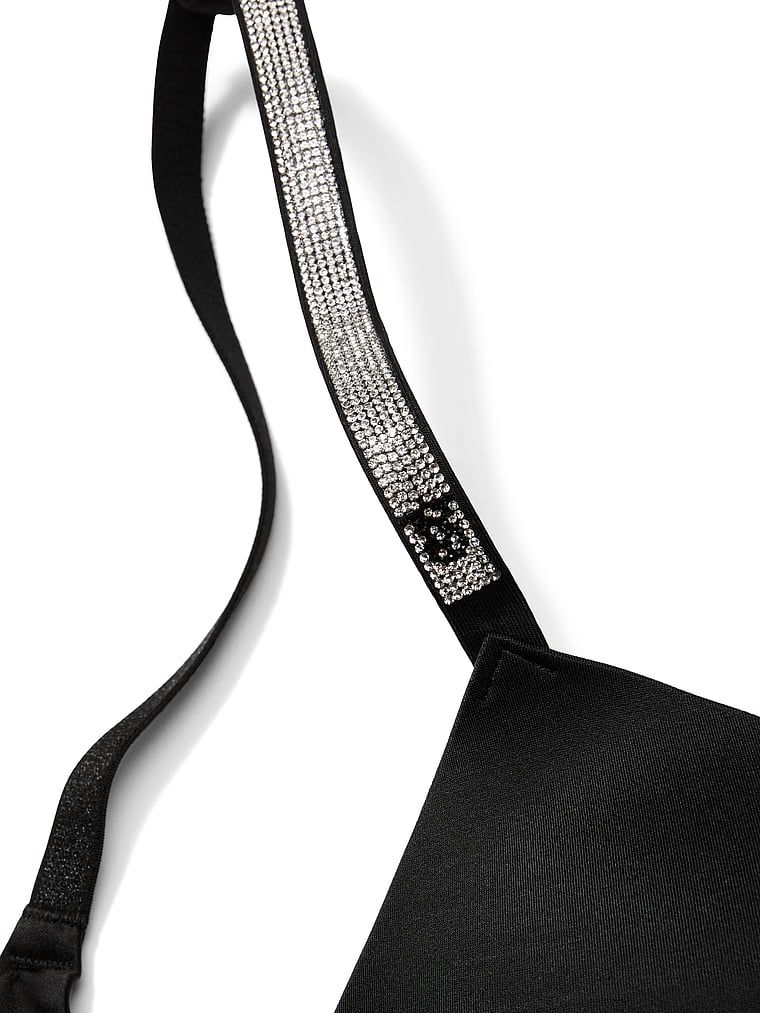 Biustonosz push-up bez fiszbin So Obsessed Shine Strap. Produkt ma kolor czarny i pochodzi z kolekcji Very Sexy. 