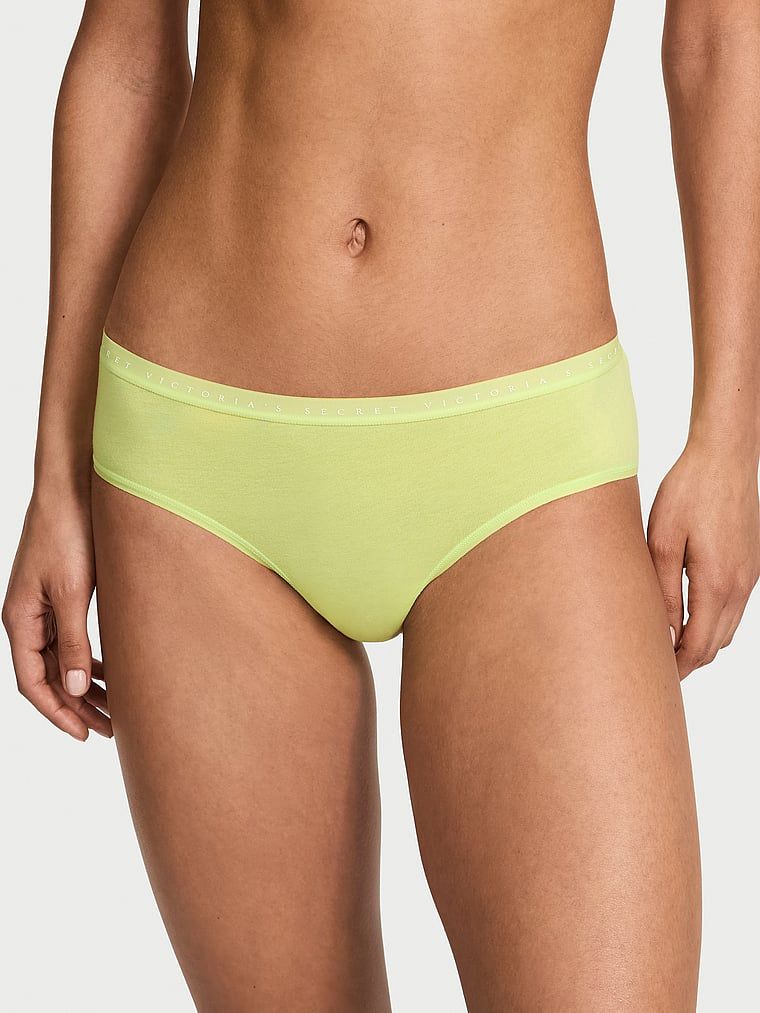 Majtki bawełniane Hiphugger. Produkt ma kolor zielony i pochodzi z kolekcji Victoria's Secret. 