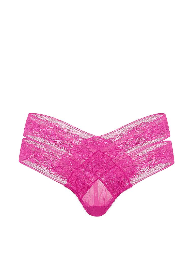 Majtki z wycięciami i z koronką Strappy Cut-Out Cheeky. Produkt ma kolor różowy i pochodzi z kolekcji Very Sexy. 