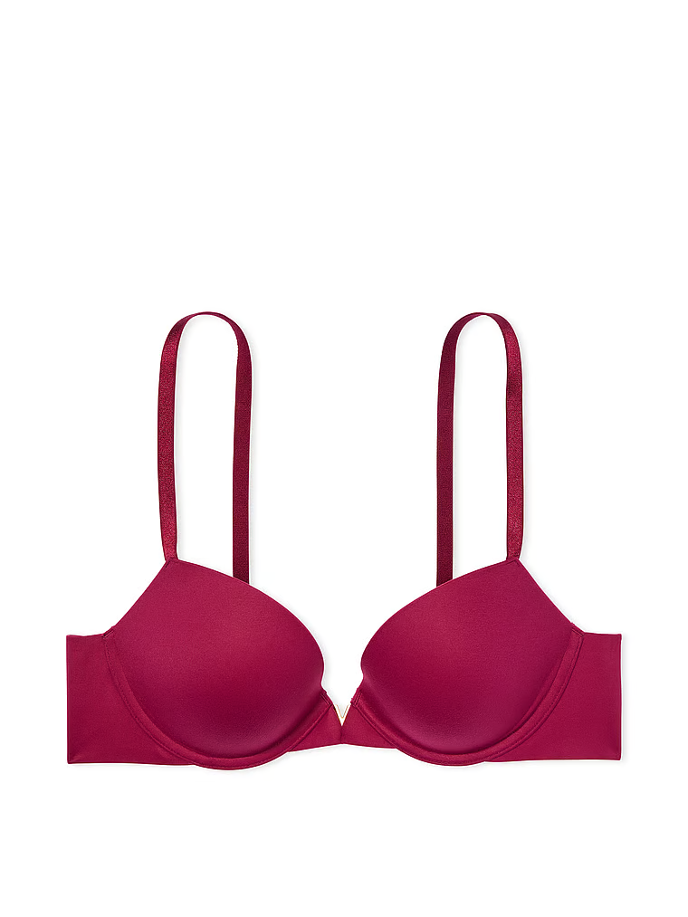 Na zdjęciu na białym tle widoczny jest biustonosz push-up Smooth. Produkt ma kolor czerwony i pochodzi z kolekcji Dream Angels.