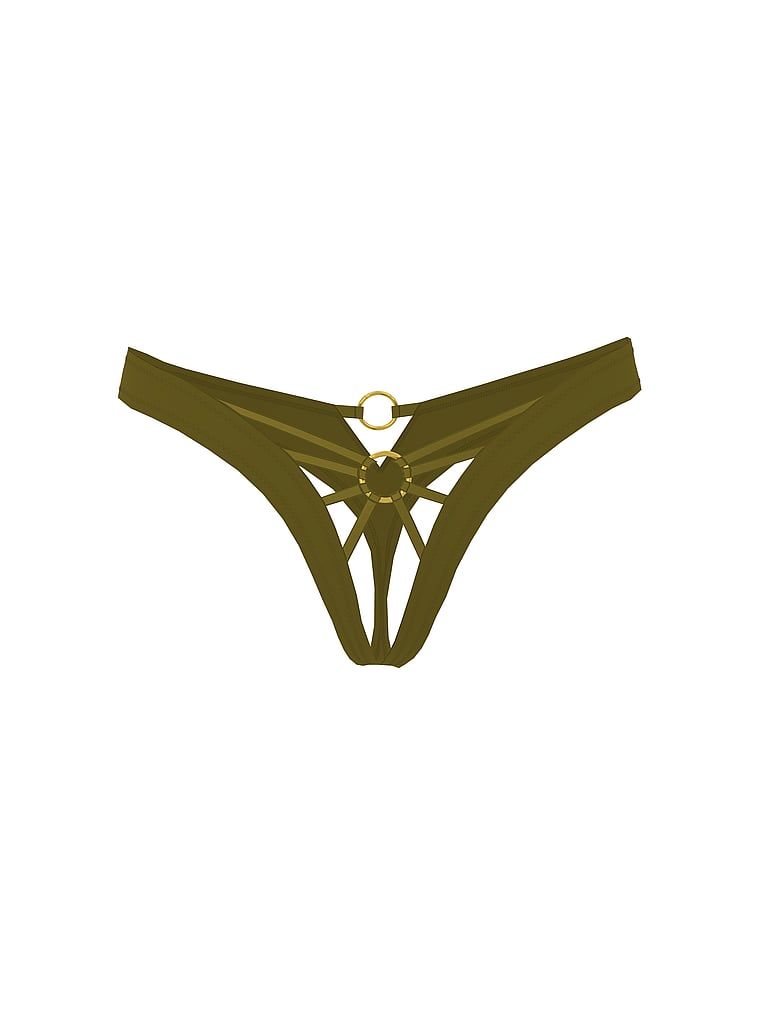Stringi bez kroku Ring Hardware. Produkt ma kolor zielony i pochodzi z kolekcji Body by Victoria. 