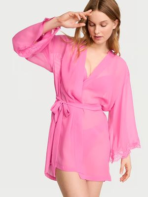 Dream Angels Szlafrok z szyfonu i koronki