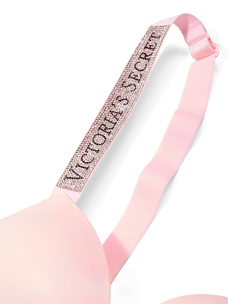 Biustonosz lekko usztywniany z błyszczącymi ramiączkami Shine Strap Demi. Produkt ma kolor różowy i pochodzi z kolekcji Very Sexy. 