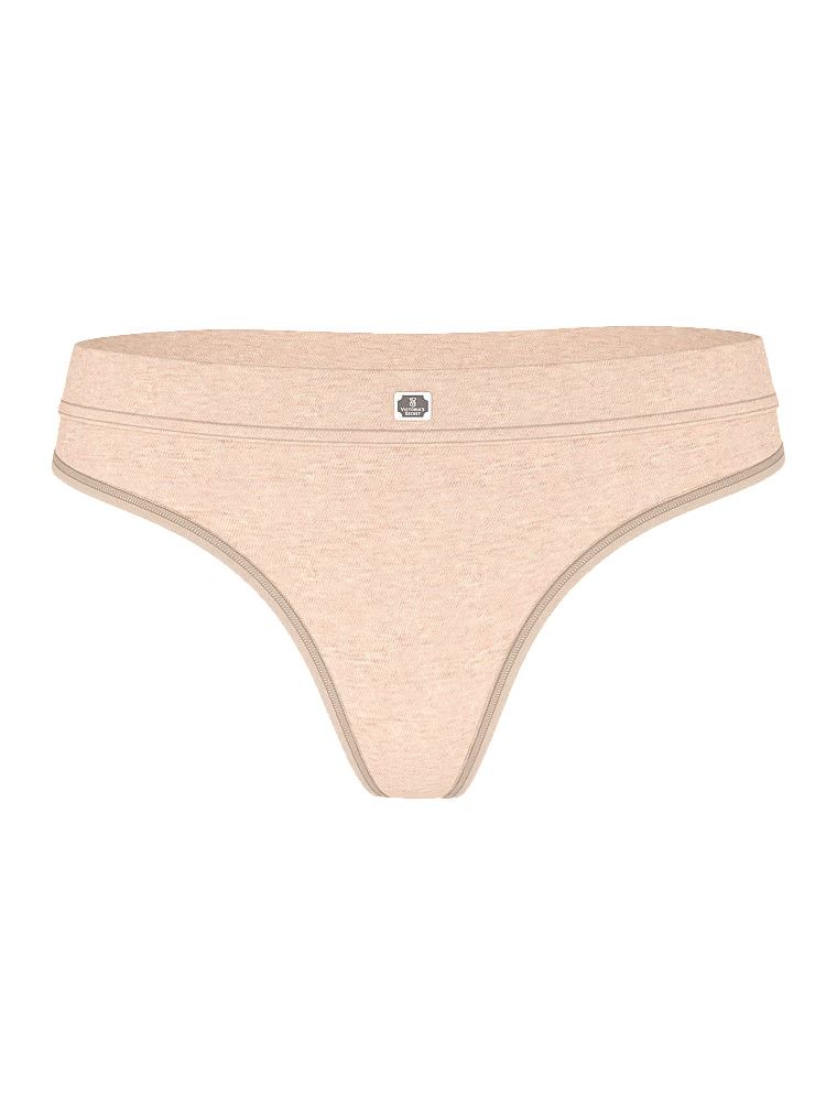 Stringi bawełniane z logo w talii Hardware. Produkt ma kolor beżowy i pochodzi z kolekcji Cotton. 