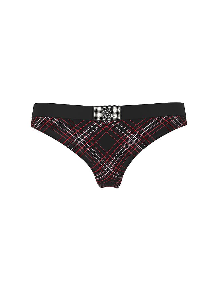 Cotton Stringi bawełniane z logo Shine Patch Velvet