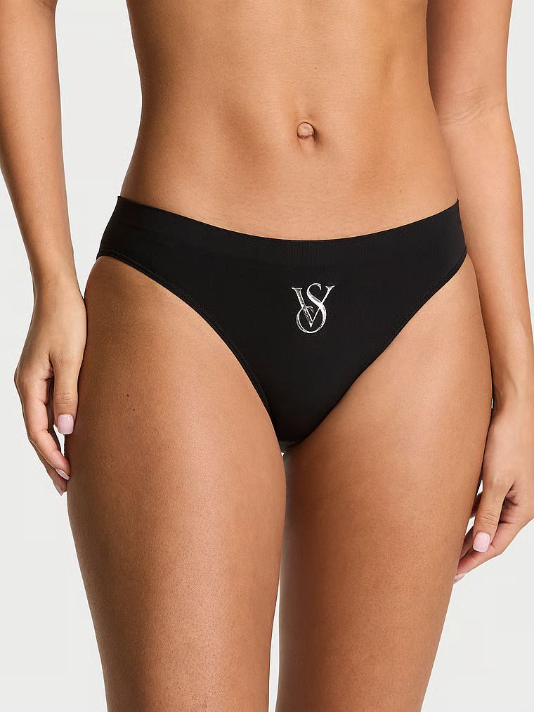 Majtki z błyszczącym logo Seamless Sparkle Bikini. Produkt ma kolor czarny i pochodzi z kolekcji Seamless. 
