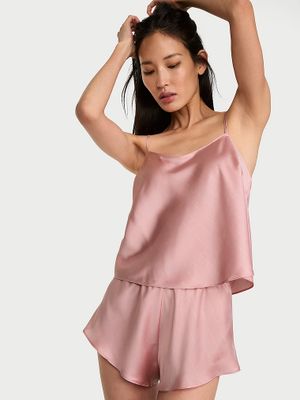 Victoria's Secret Satynowy zestaw do spania Cami Set