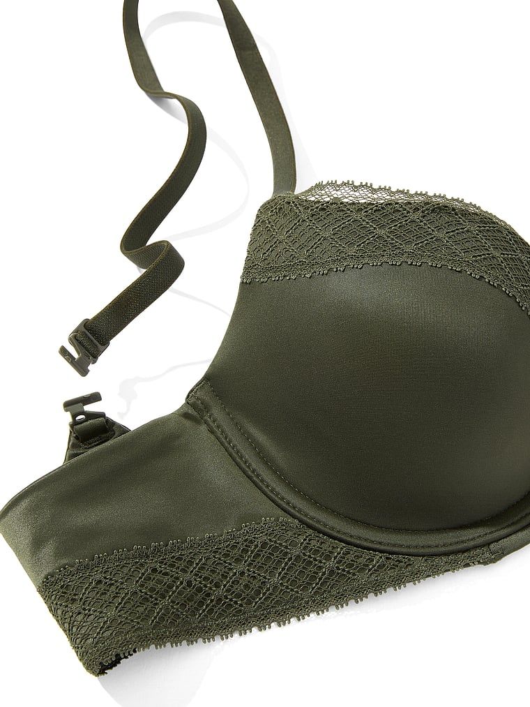 Biustonosz push-up z koronką Perfect Shape Lace-Trim. Produkt ma kolor zielony i pochodzi z kolekcji Body by Victoria. 