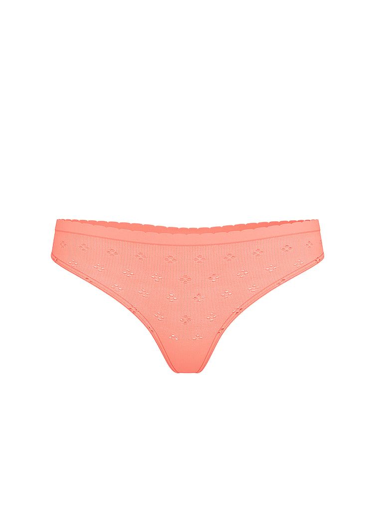 Stringi Seamless Eyelet. Produkt ma kolor brązowy i pochodzi z kolekcji Seamless. 