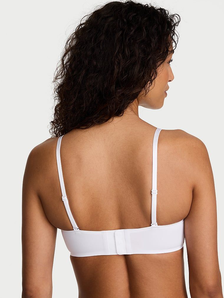 Biustonosz lekko usztywniany bez ramiączek Sweetheart Strapless. Produkt ma kolor biały i pochodzi z kolekcji Invisible by Victoria's Secret. 
