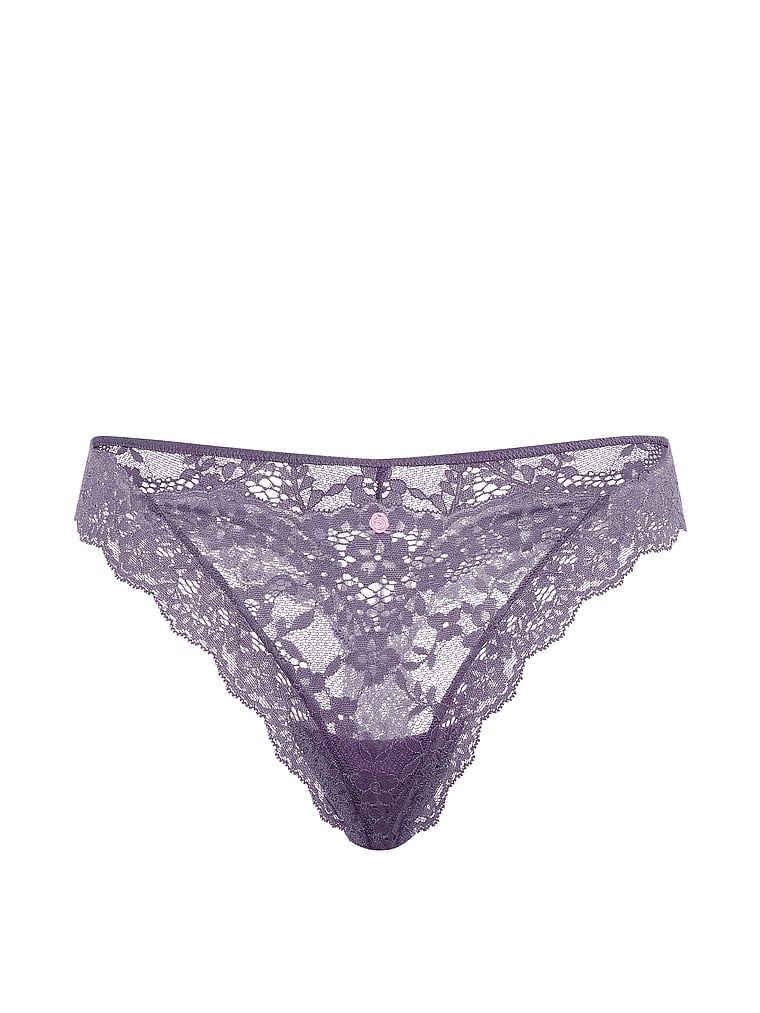 Stringi koronkowe Lace. Produkt ma kolor szary i pochodzi z kolekcji Dream Angels. 