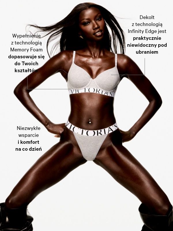 Biustonosz lekko usztywniany bawełniany Exploded Logo Demi. Produkt ma kolor różowy i pochodzi z kolekcji T-shirt. 