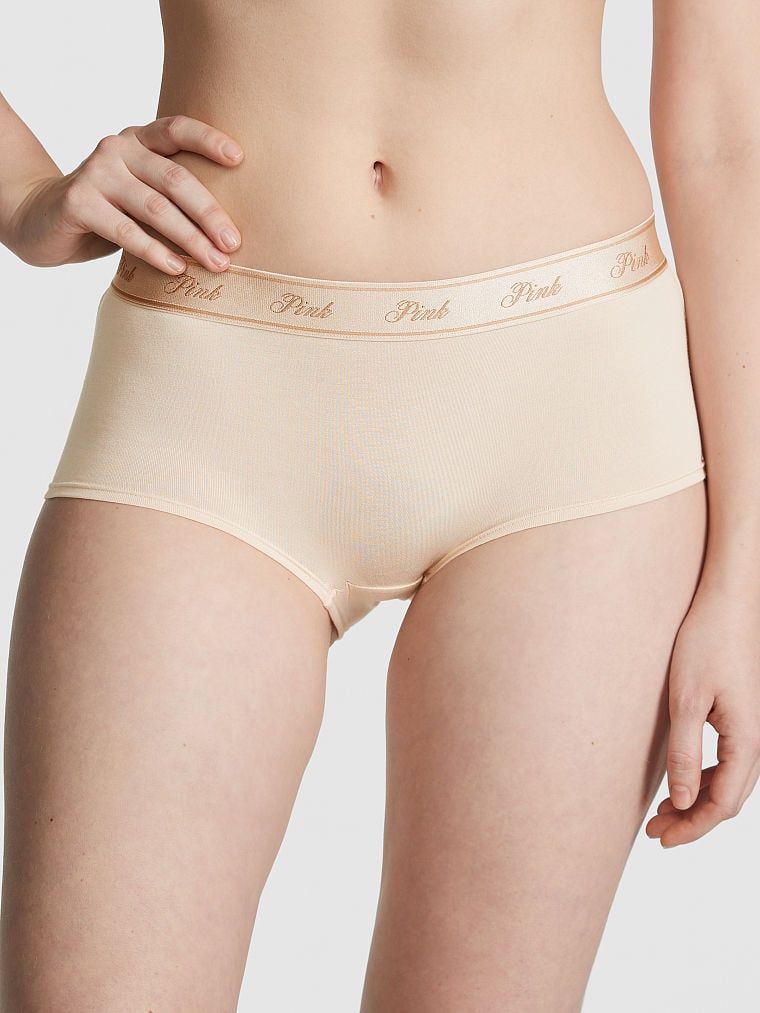 Bawełniane majtki Boyshort z logo